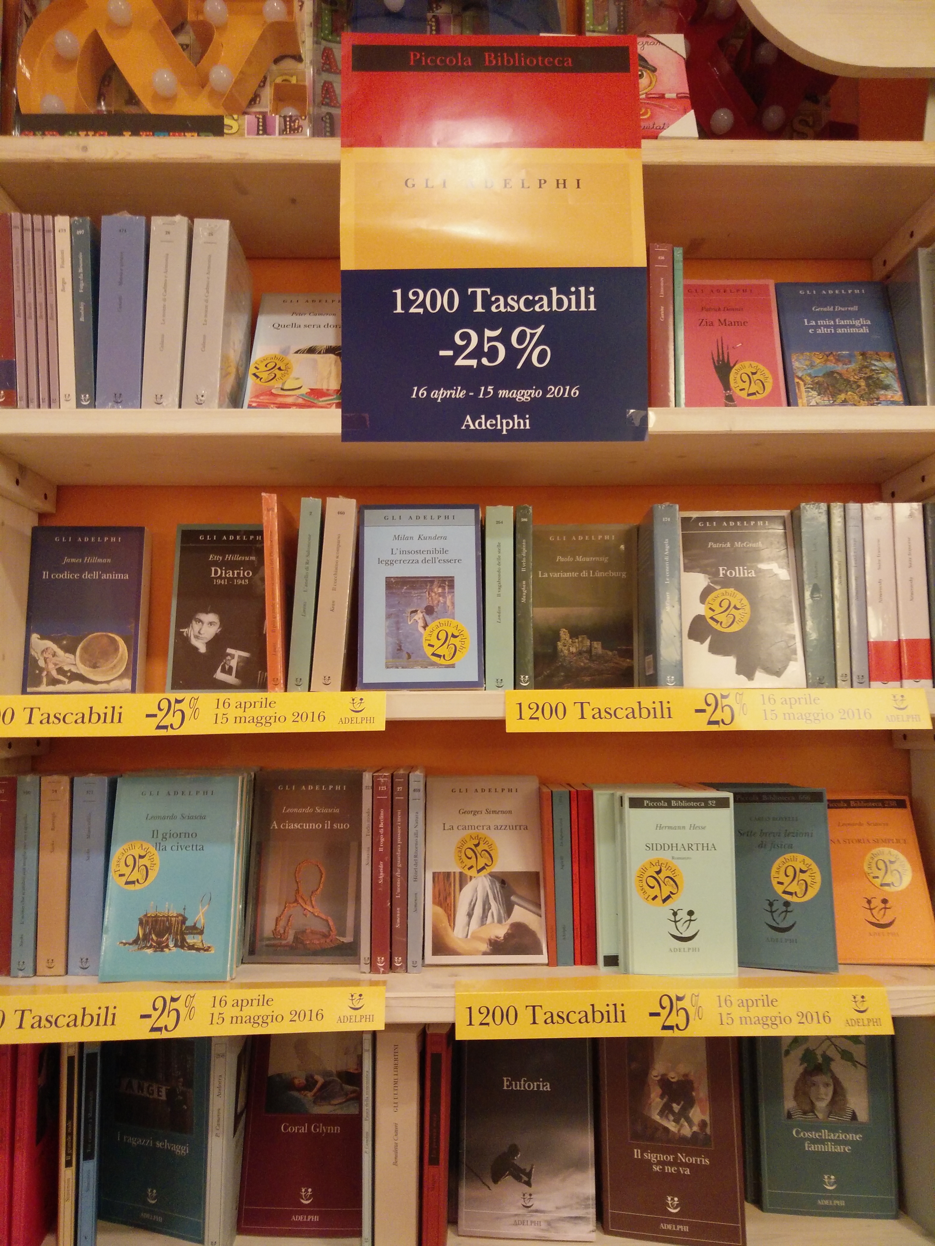 adelphi editore promozione tascabili 2016