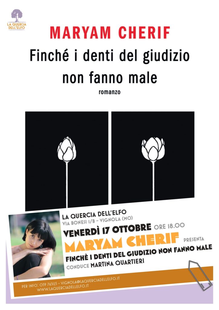 Maryam Cherif presenta Finchè i denti del giudizio non fanno male immagine decorativa