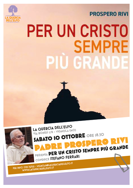 Padre Prospero Rivi presenta Per un Cristo sempre più grande immagine decorativa